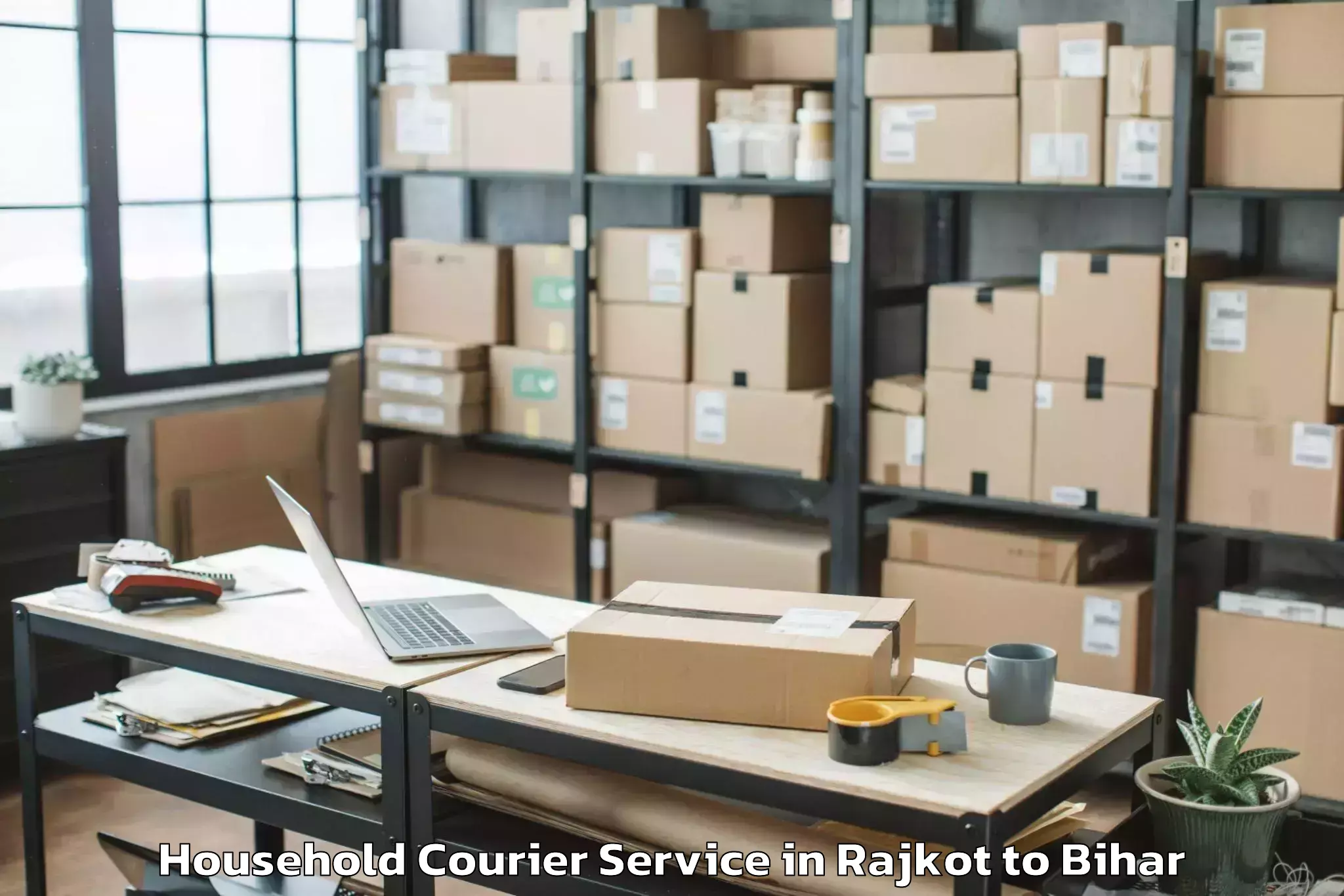 Hassle-Free Rajkot to Bhagalpur Household Courier